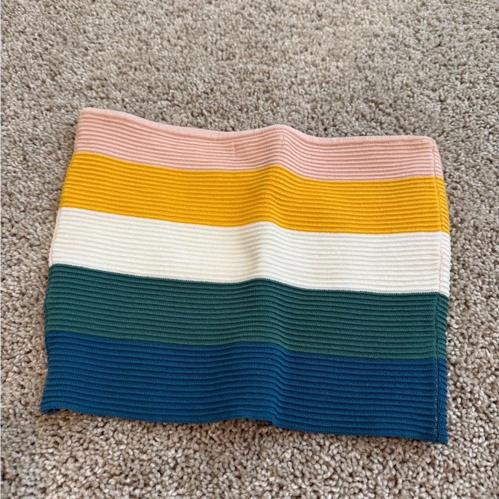 Striped Multicolor Knit Crop Top - Picture 2 of 4